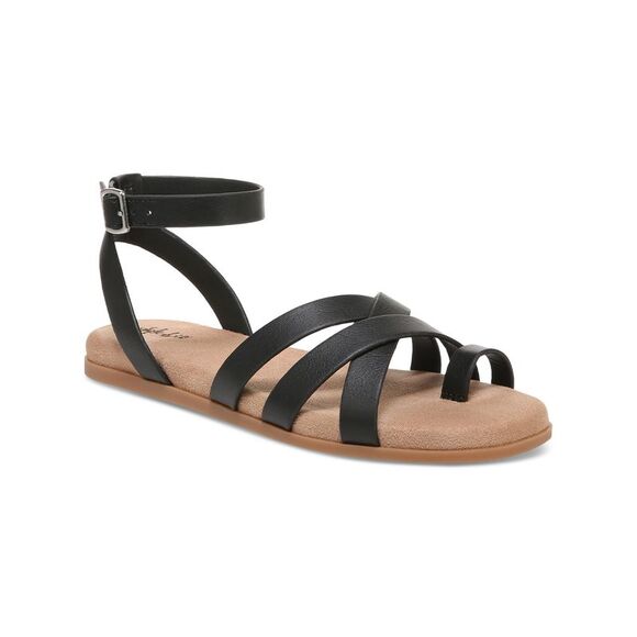 STYLE & COMPANY Shoes - STYLE & COMPANY Womens Black Toe Ring Parnikka Square Toe Sandals Shoes 5.5 M